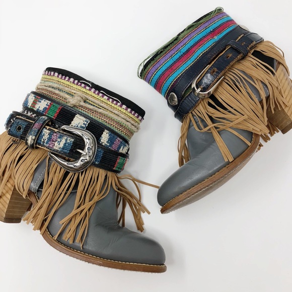 Vintage Shoes - Vintage | Upcycled Cowboy Boots Boho Gypsy Western